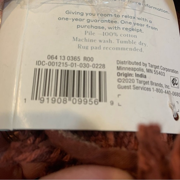 CasaLuna Mélange Looped 100% Cotton Bath Rug Clay - Picture 4 of 6